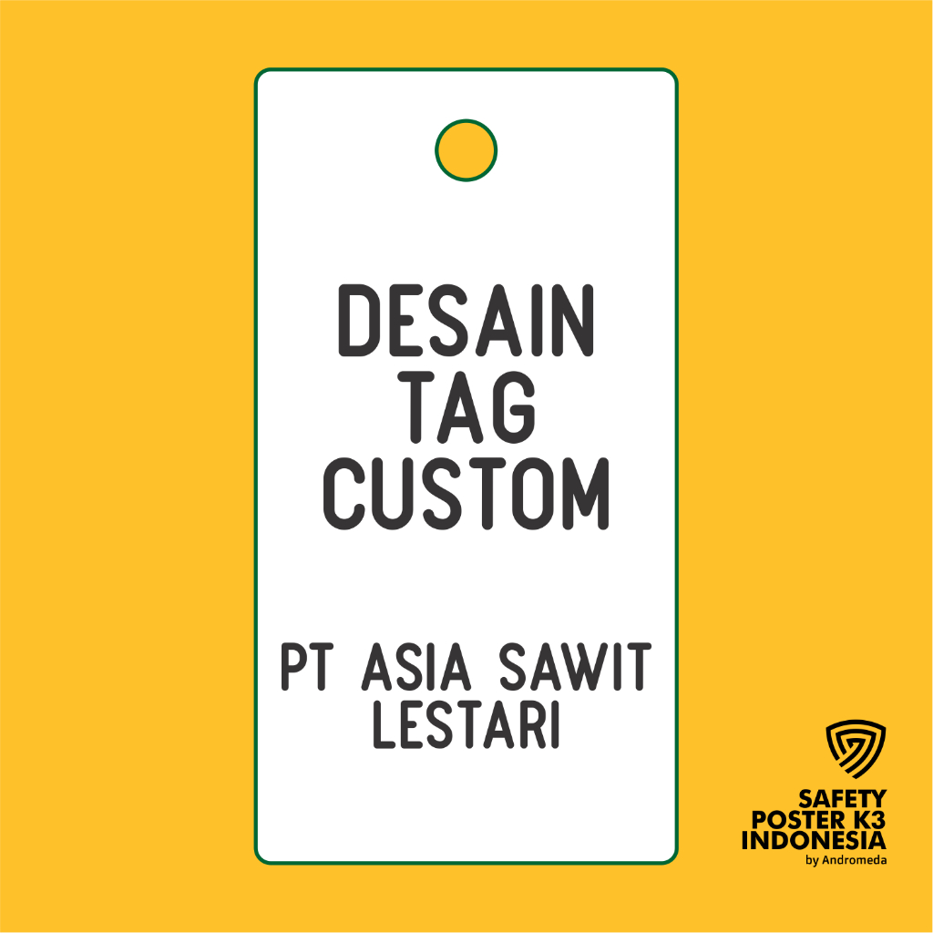 

Safety Tag Loto Desain Custom PT Asia Sawit Lestari Bahaya Jangan Dioperasikan Dalam Perbaikan, Merah Putih, Outdoor Anti Air.