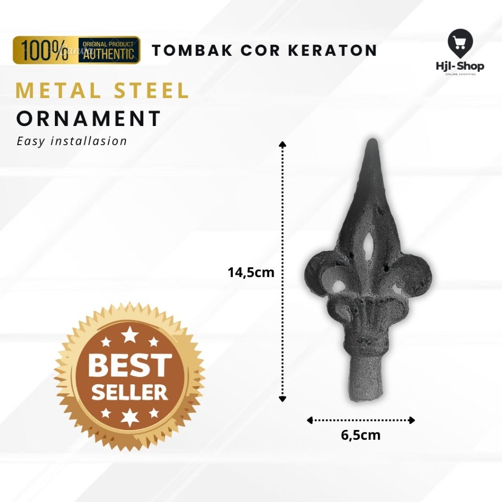 Ornament Pagar Tumbak besi cor Keraton