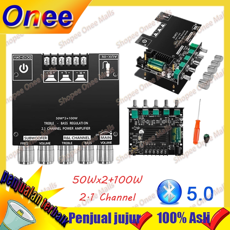 【Ready-stock-cod】 Amplifier audio board Bluetooth  5.0 2.1 channel 50w*2 100w Bluetooth 5.0 Digital 