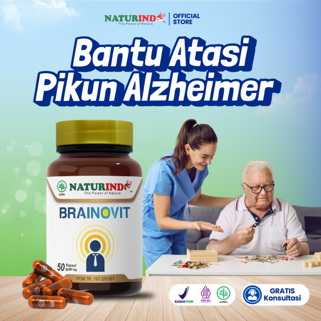 Obat Alzheimer Lupa Ingatan Dewasa Lansia Vitamin Daya Ingat BRAINOVIT