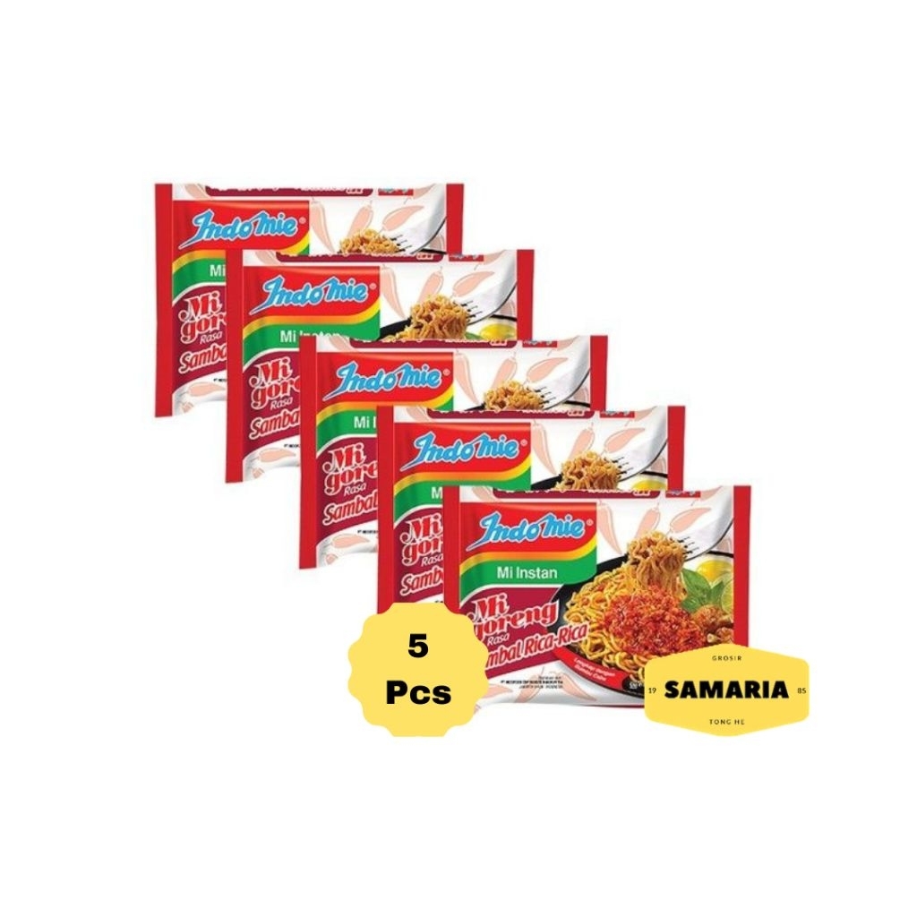 

Paket 5 Pcs Indomie Mi Goreng Instant Rasa Sambal Rica-Rica Kemasan Bag 85 Gram