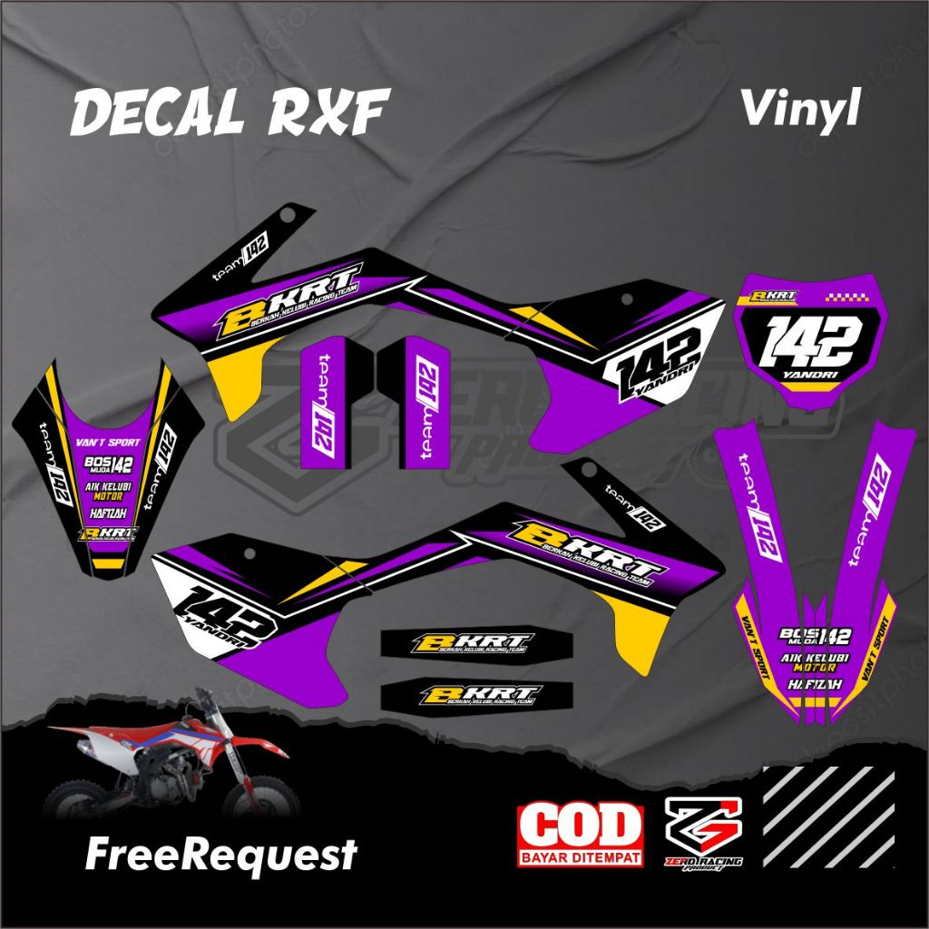 Sticker Decal Stiker Mini Trail RXF 50cc Stiker rxf 110cc Stiker Minti Trail