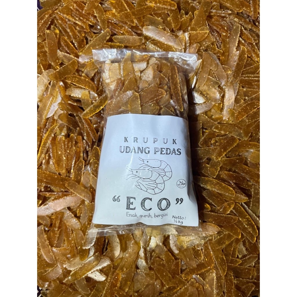 

KRUPUK UDANG PEDAS "ECO" 1/4 kg