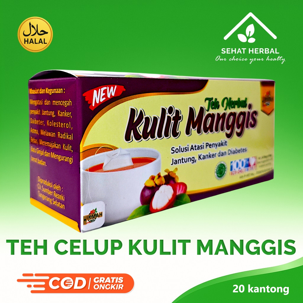 

HIKMAH Teh Celup Kulit Manggis 20 Kantong | Teh Antioksidan Tinggi, Anti Kanker dan Inflamasi