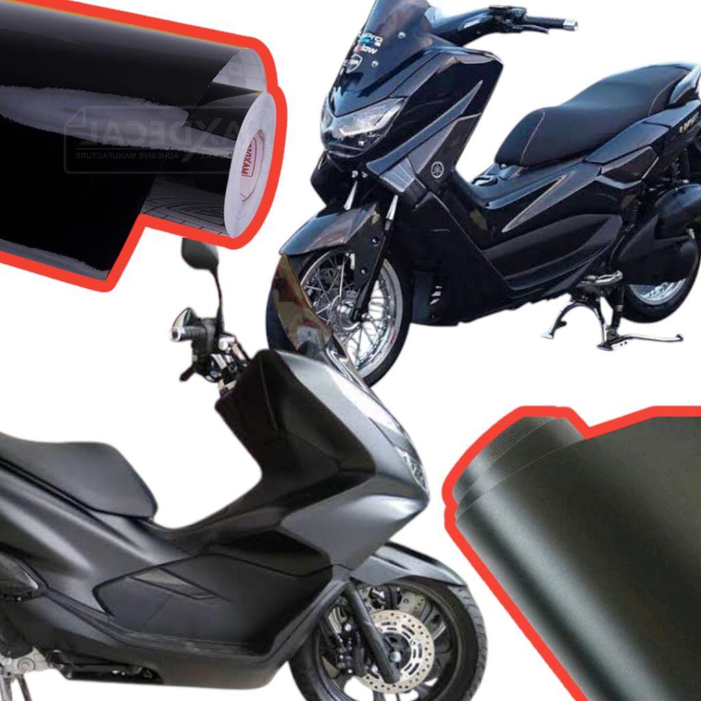 PROMO skotlet hitam, glossy doff, stickee aquarium, stickee mobil, hitam glossy hitam doff