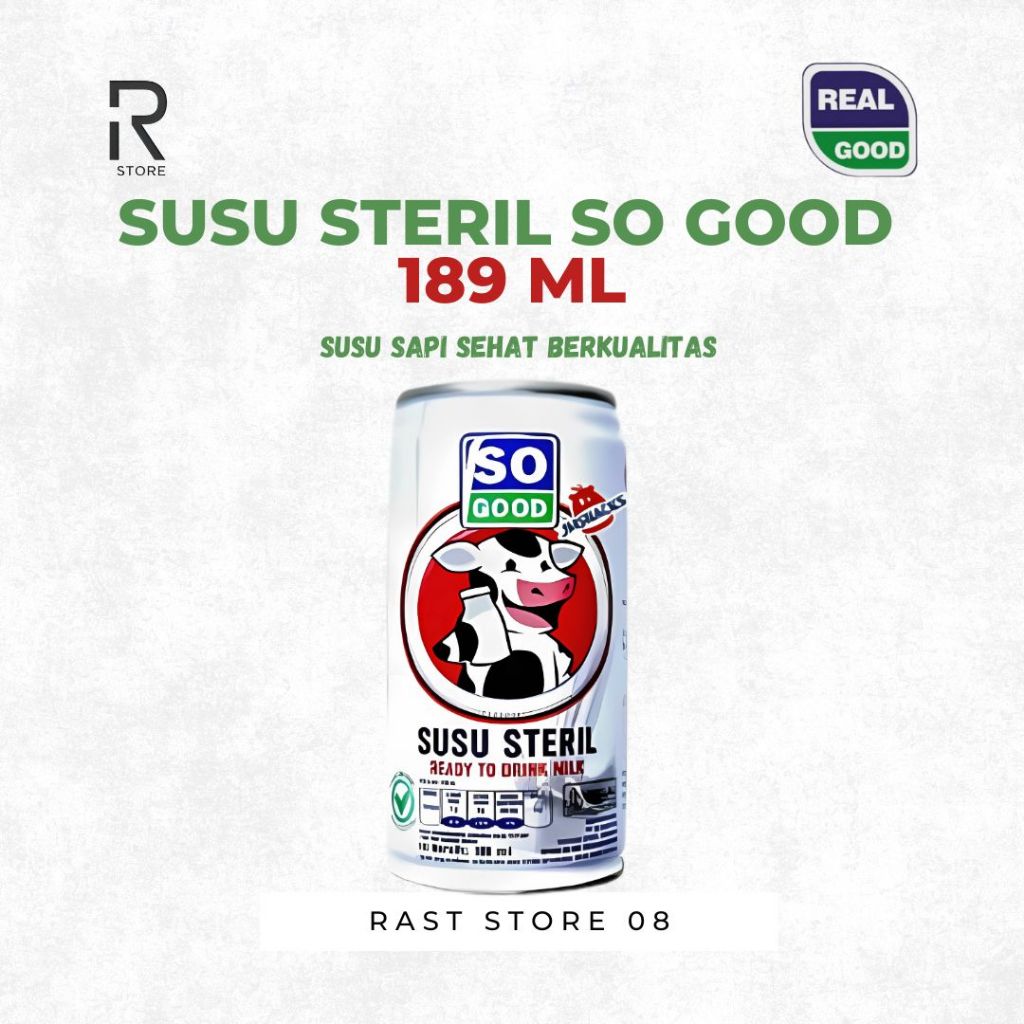 

Susu Sapi Steril So Good Kaleng ukuran 189ml | Susu Sapi Sogood Beruang