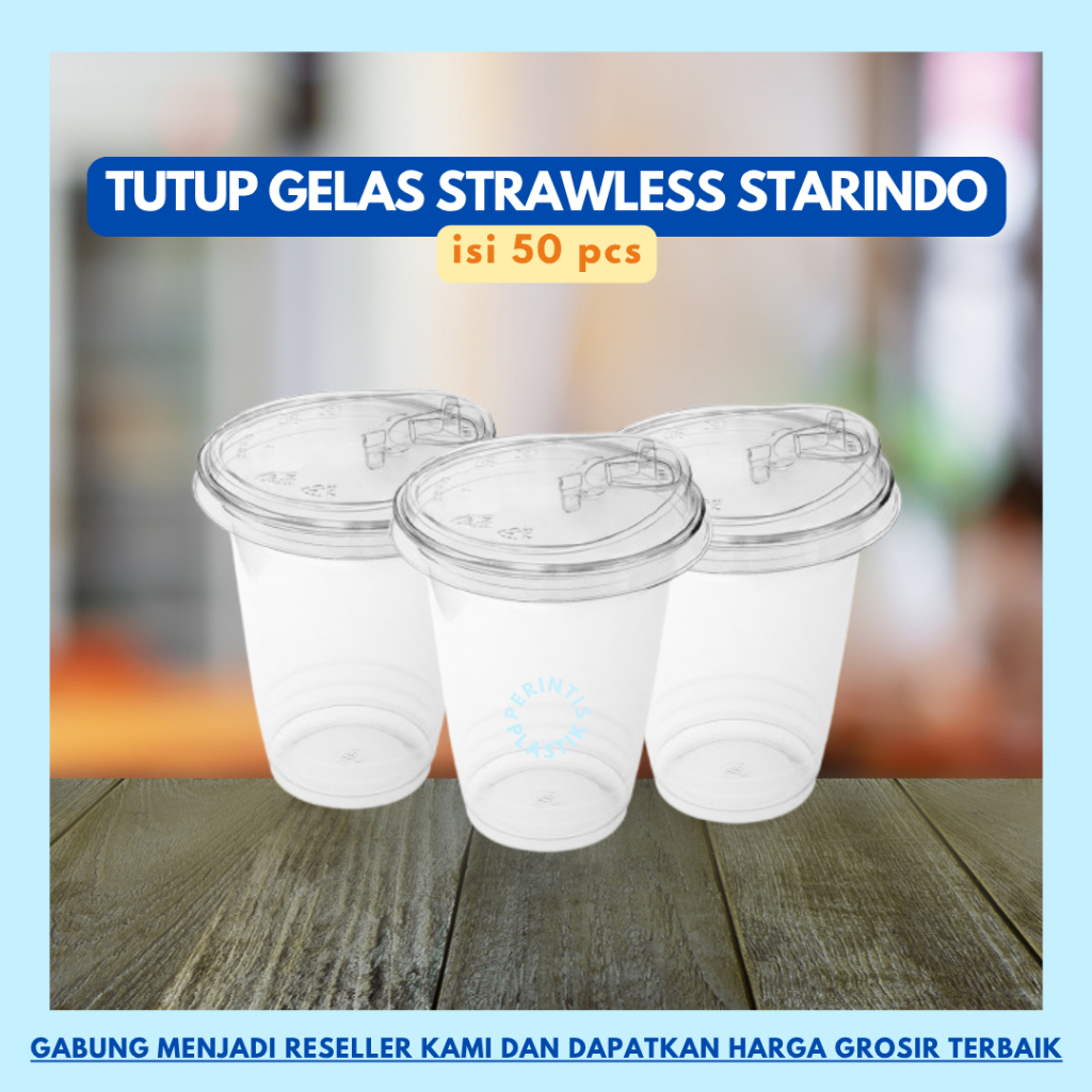 Tutup Gelas Strawless Starindo @50