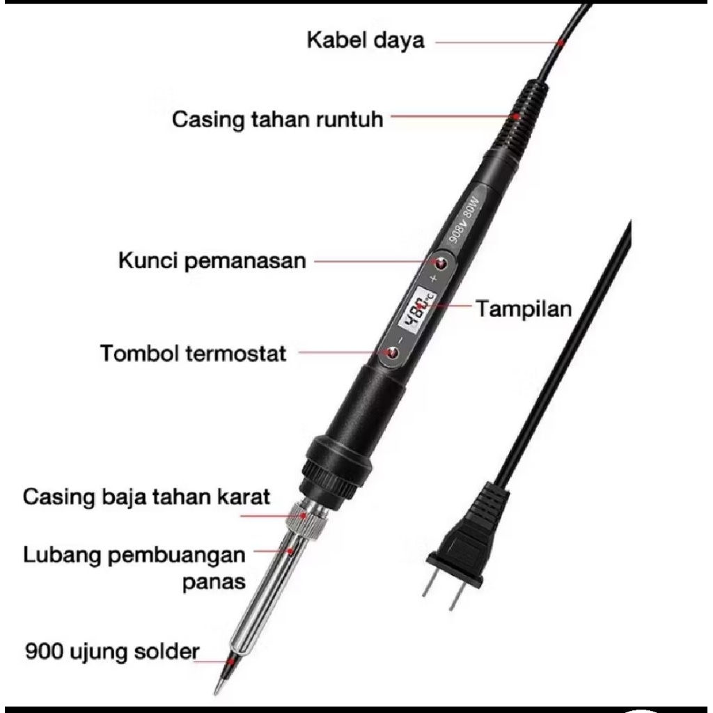 solder display digital temperature adjutable