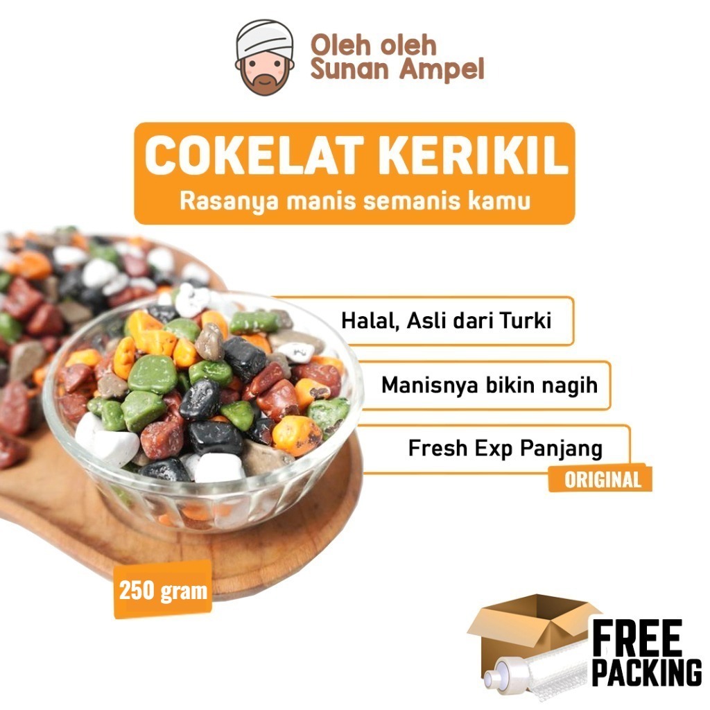 

COKELAT KERIKIL 250 Gram Coklat Arab Batu Khas Turki Arabian Food Oleh-Oleh Haji Dan Umroh PREMIUM