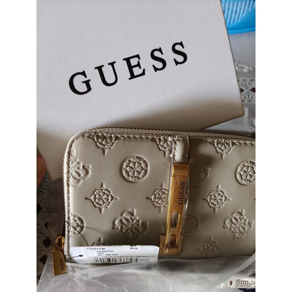 NEW Dompet ORIGINAL Guess James Logo Medium dompet wanita