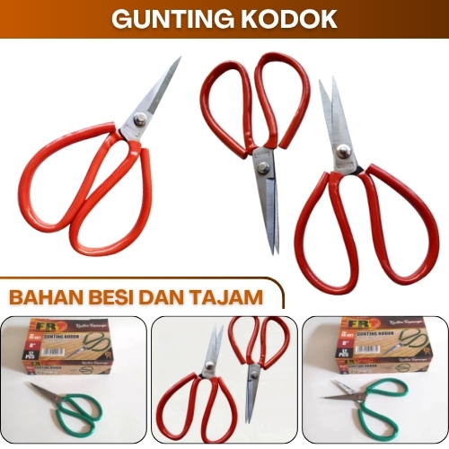 

Gunting Kodok 8" / 8 Inch Potong Seng Kertas Bahan Kain Jahit Tailor Serbaguna Besar Besi Stainless