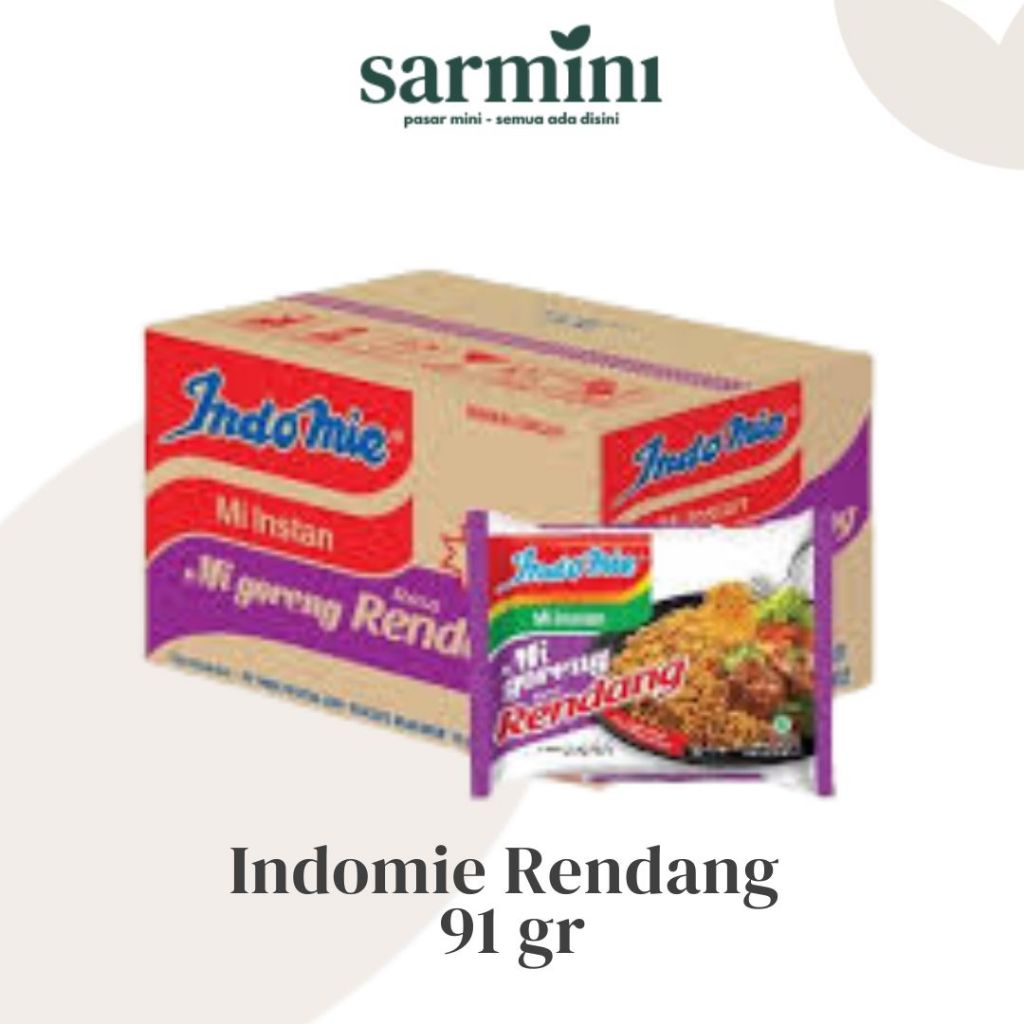 

Indomie Goreng Rendang 91gr 1 Dus isi 40 pcs