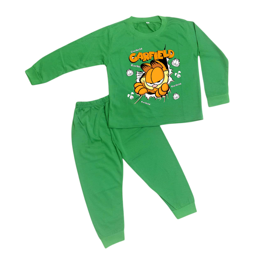 Setelan Panjang Anak Model Kartun Garfield