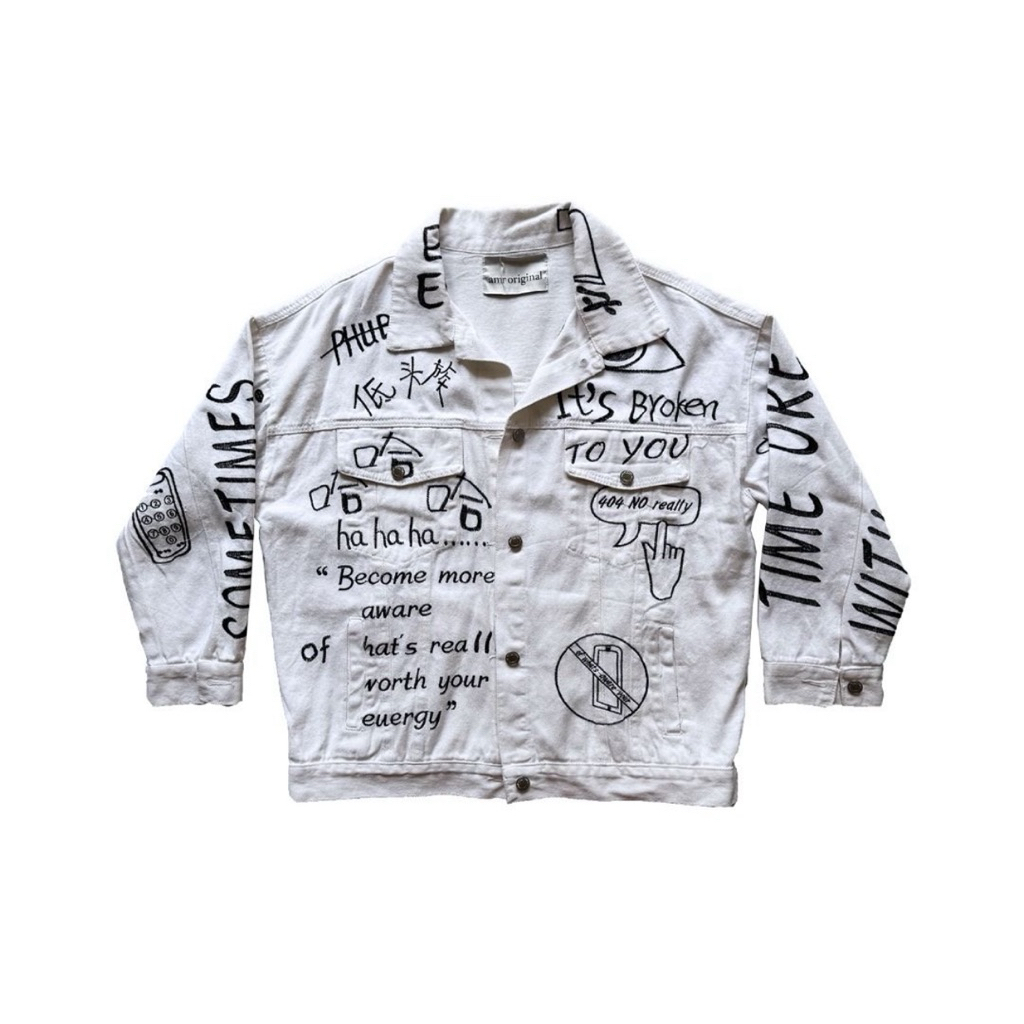 AMR Original White Trucker Denim Jacket