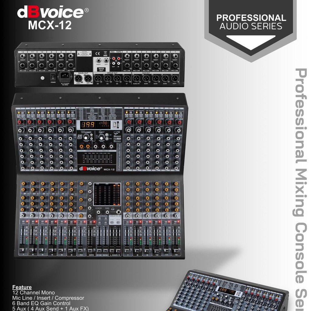 Mixer Dbvoice MCX 12 Original 12 Channel dB Voice MCX-12