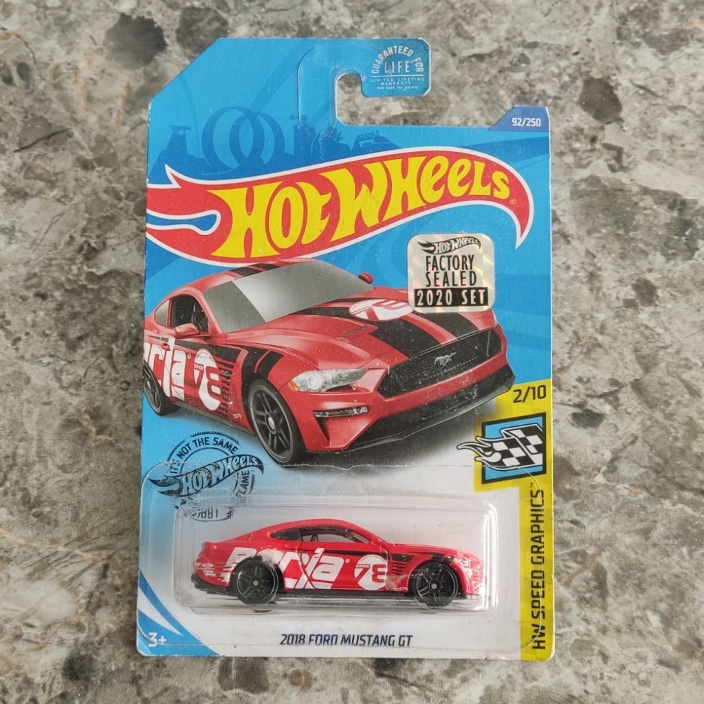 Hot Wheels 2018 Ford Mustang GT Merah Tampo Borja US Card Factory Sealed - HW SPEED GRAPHICS
