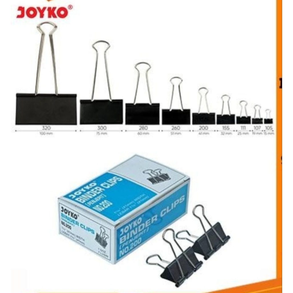 

binder clips Joyko 105 isi 12 pcs / binder clips Joyko