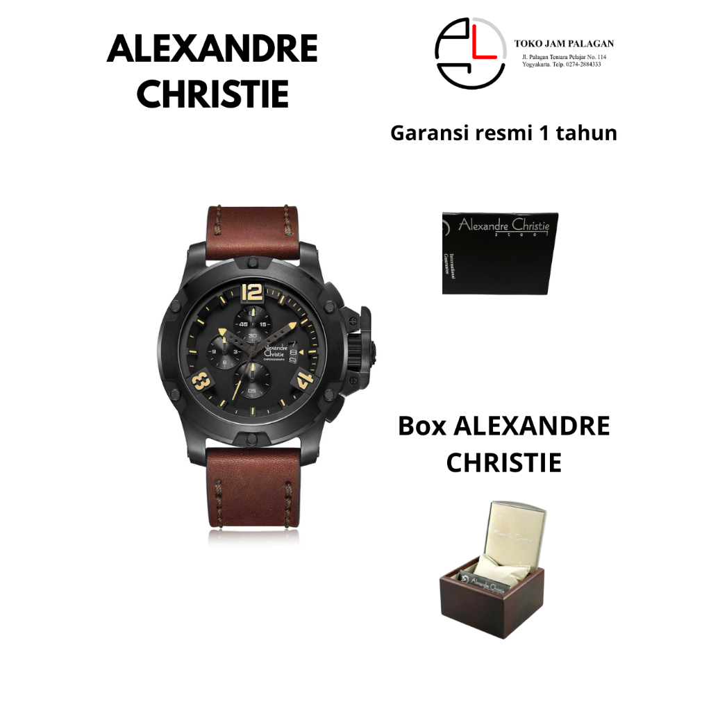 Jam Tangan Pria CHRONOGRAPH ALEXANDRE CHRISTIE  ACF-6295-MCLIPBAIV