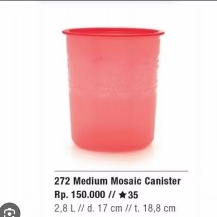 Mosaic canister tupperware