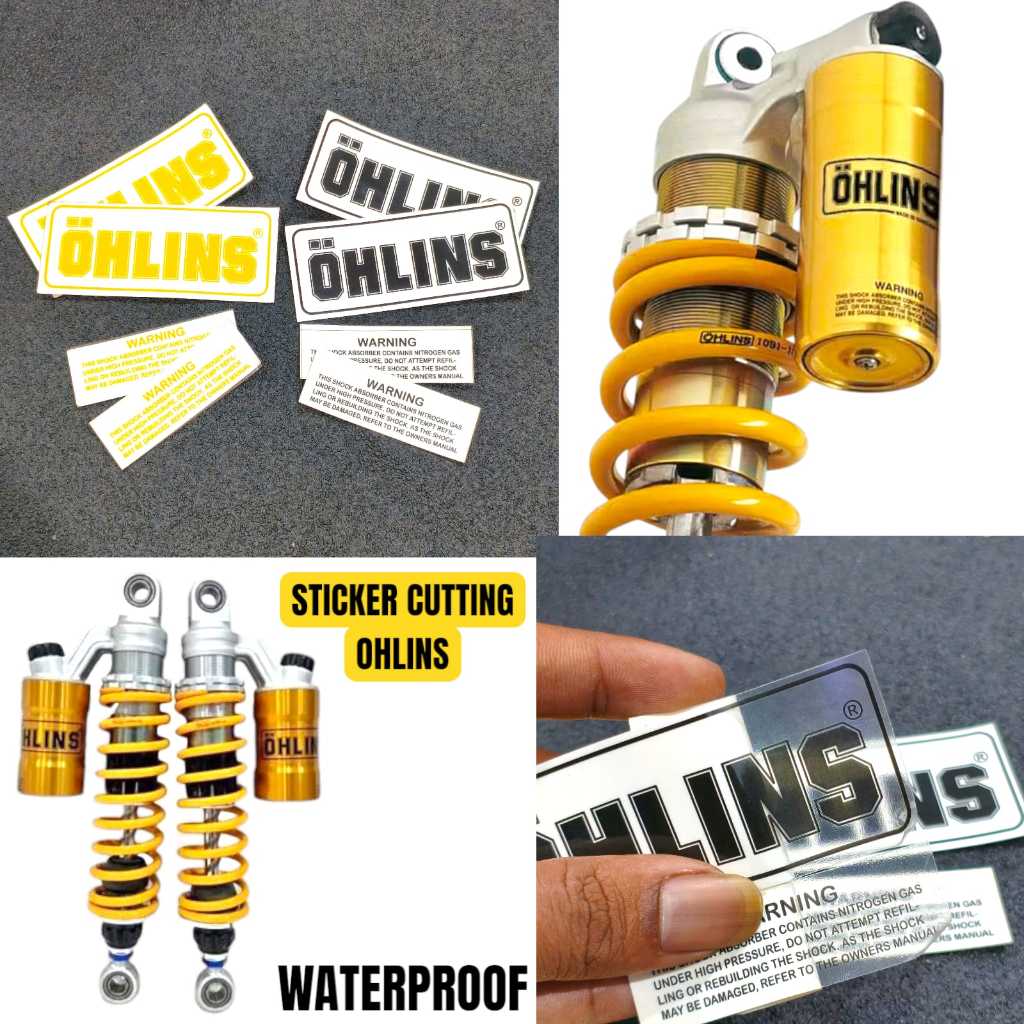 STICKER / STIKER SHOCK PRINTCUT OHLINS TRANSPARAN STICKER TABUNG SHOCK COPY OHLINS TRANSPARAN MV55