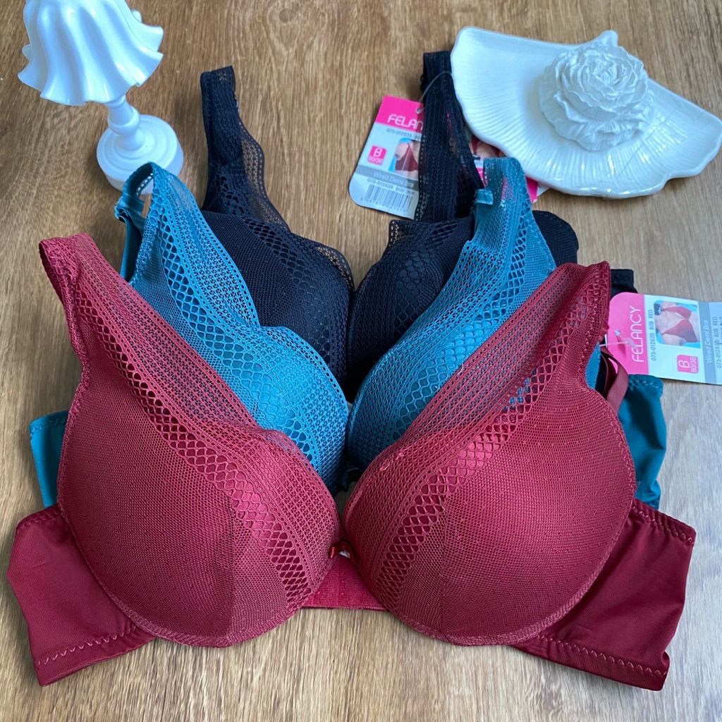 FELANCY BRA BERKAWAT BRA PUSH UP BRA SIZE 36B 38B 38C 40C B85 C85 C90 PENGAIT 2x3 STEP