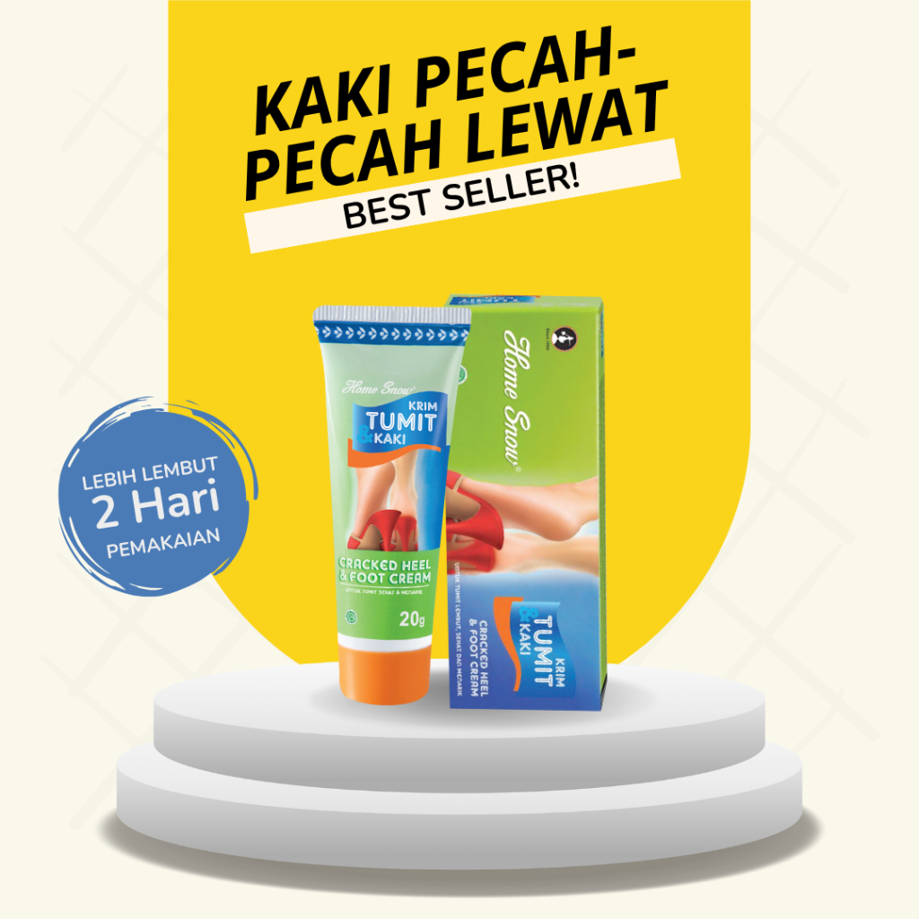 Home Snow Krim Perawatan Tumit Pecah Pecah Kulit Kering Kasar Foot Cream Isi 20g Hasil nyata halus d