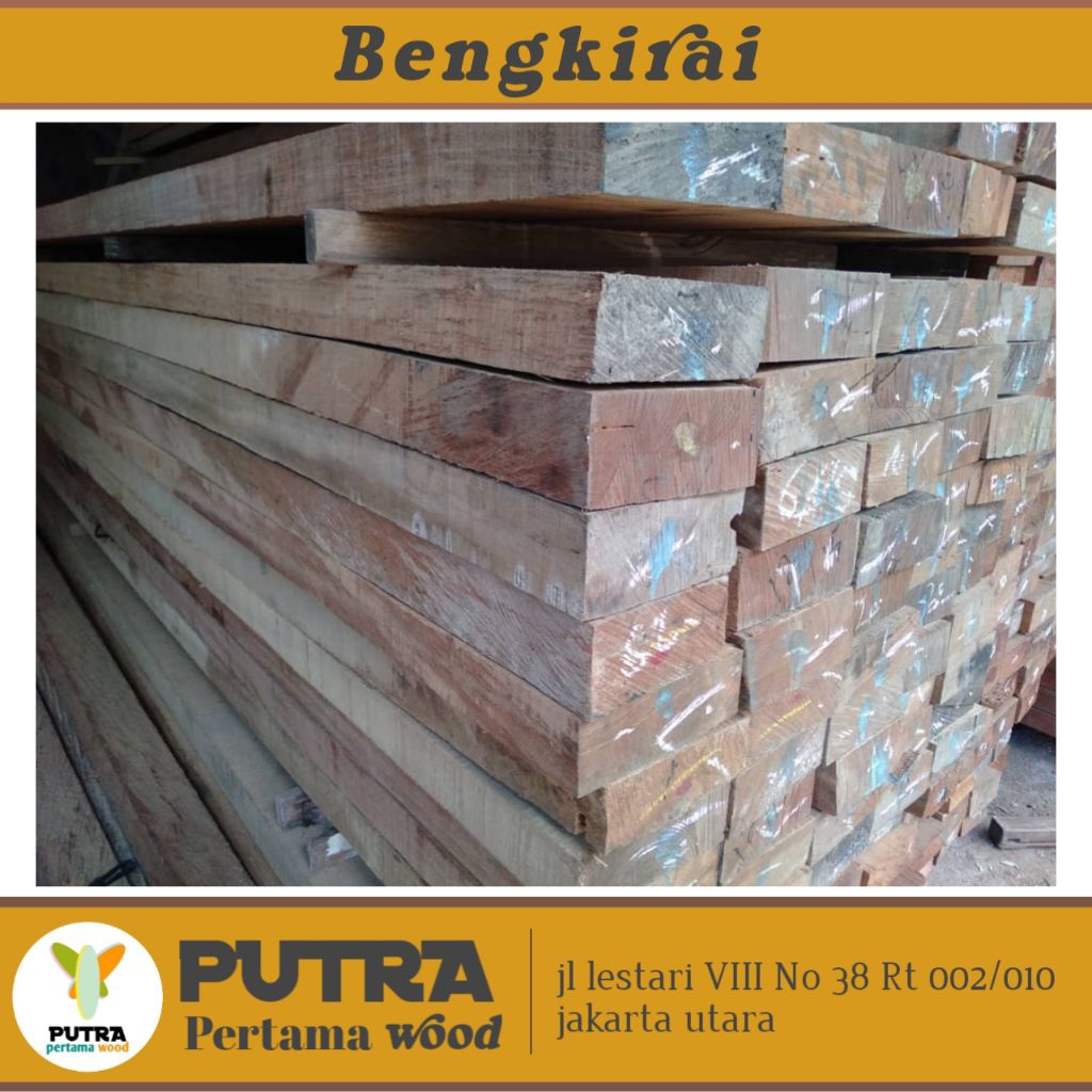 balok kayu bengkirai ketebelan 6cm