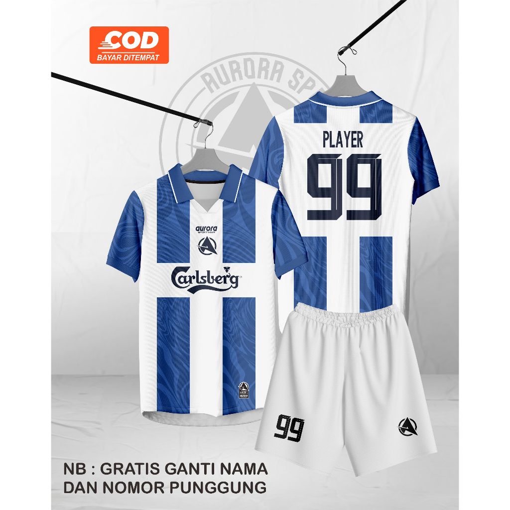 Jersey Futsal Printing Kerah | Jersey Bola Printing Kerah | Jersey Setelan Kerah Printing