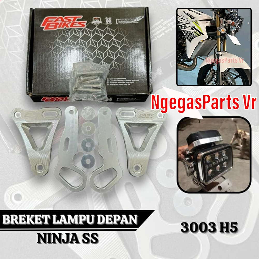 Breket Lampu Ninja SS Ninja R PnP Full CnC Fast Bikes 1 Set Breket Kuping Lampu Ninja SS R NgegasPar