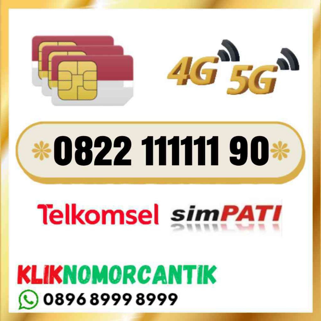 nomor cantik Telkomsel simpati O822 111111 90