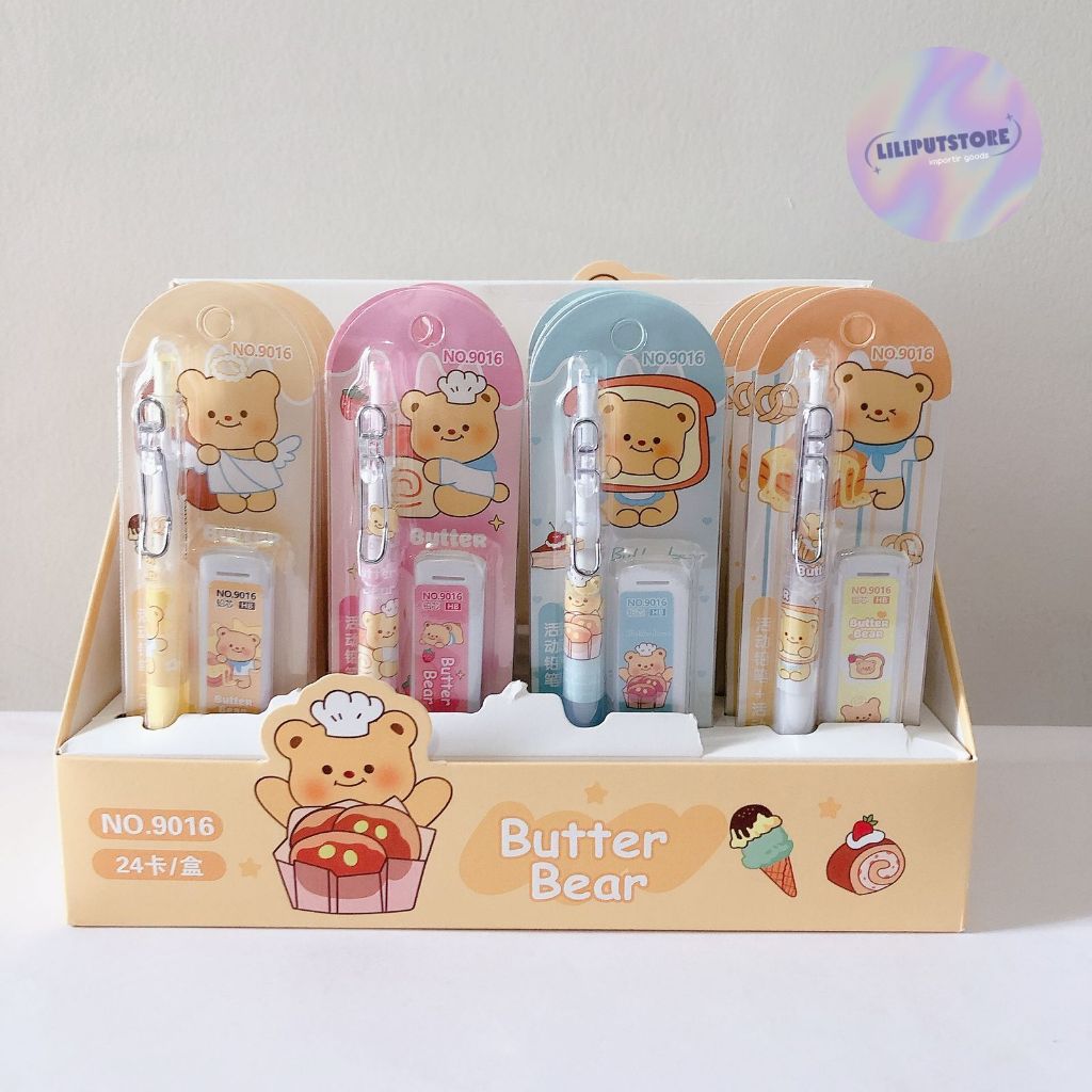 

Pensil Mekanik + Refill Isi Pensil mekanik 0.5 Butter Bear