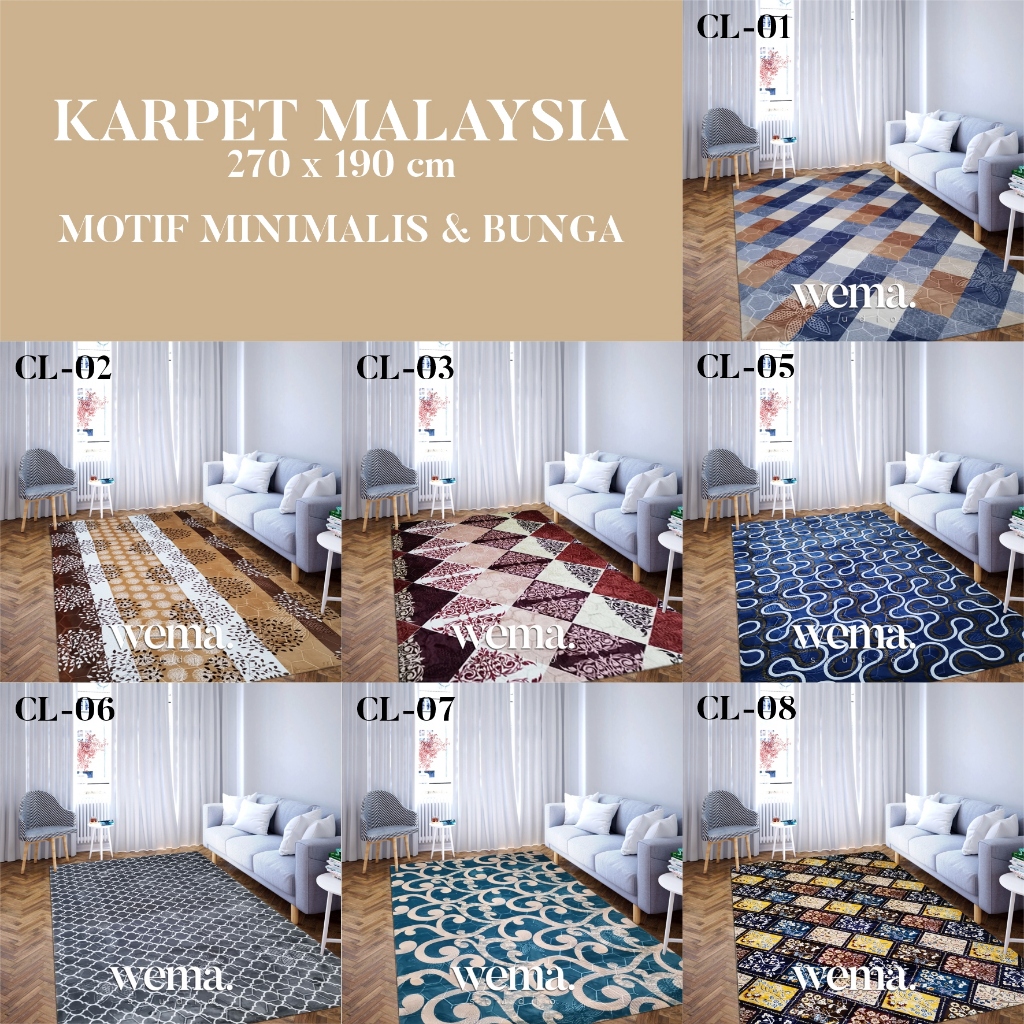 Karpet Malaysia Jumbo Ukuran 270 x 190 cm