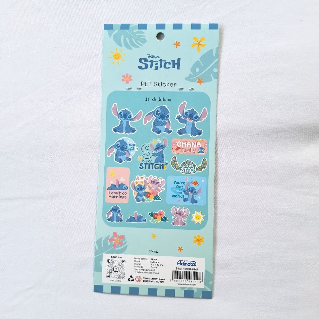 

Stitch Pet Stickers Adinata / Stiker / Label 2537-6147