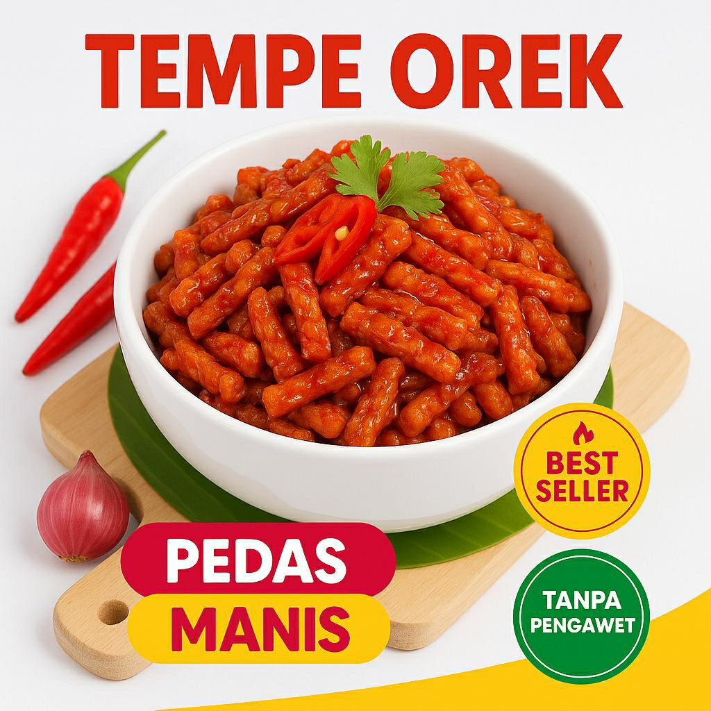 

Orek Tempe Kering Pedas Manis - Premium Khas Blitar 250g