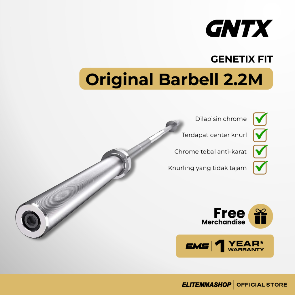 GENETIX FIT Original Barbell 2.2m, Stik Barbell, Barbell Fitness, Stick Barbell, Barbell Fitness, Ba