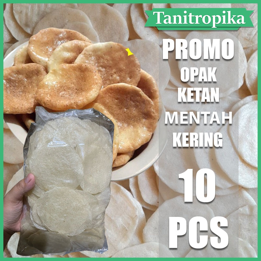 

Opak Ketan Gurih Mentah Kering siap di goreng maupun di panggang kemasan 10 pcs toko tani tropika