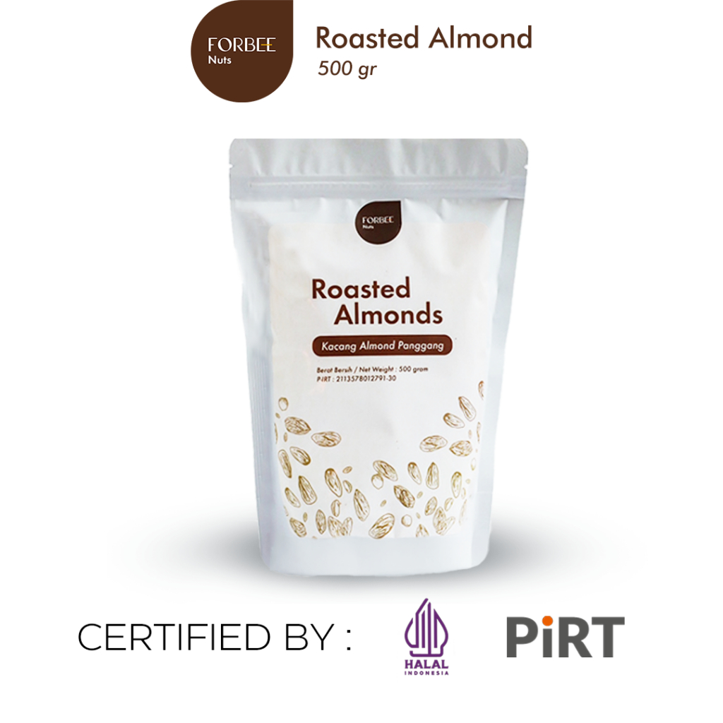 

Kacang Almond Panggang Pouch Forbee 500g | Cemilan Sehat Untuk Diet | Roasted Almond