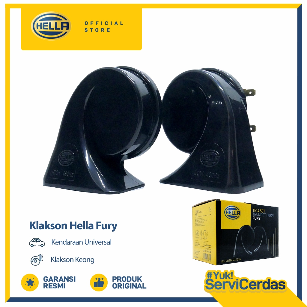 Klakson Mobil Keong Hella Fury 12V - Klakson Motor