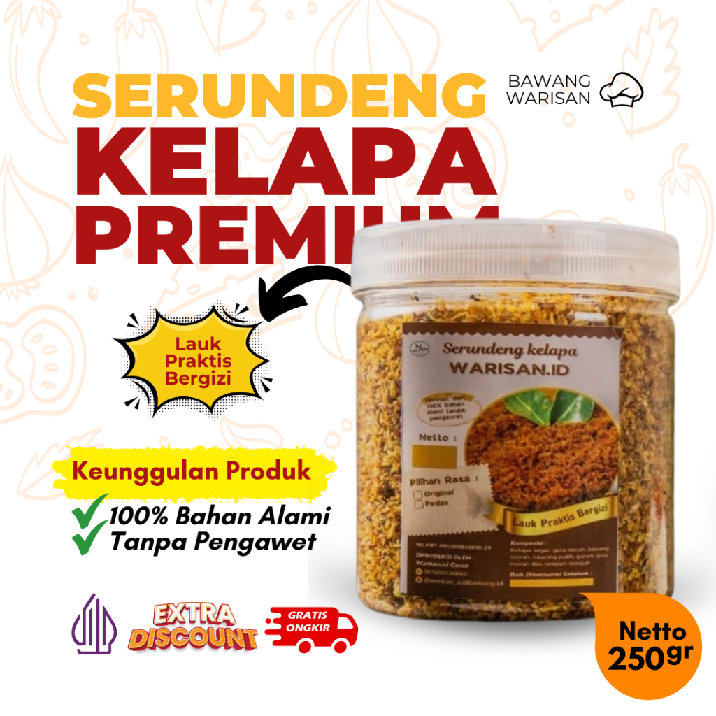 

Serundeng Kelapa Premi Lauk Praktis Bergizi 250 gram