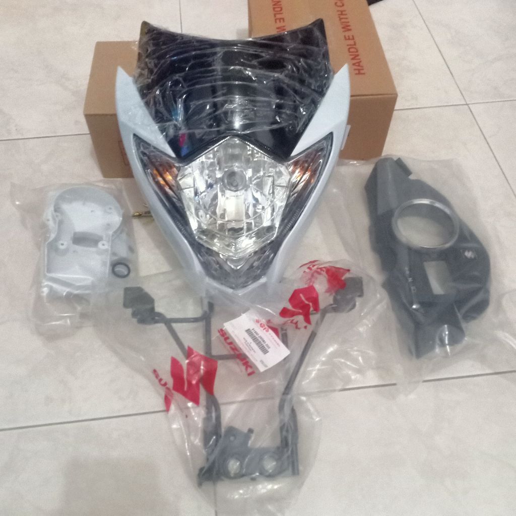 Batok satria fu facelift fullset headlamp cover spedo plus dudukan satria fu facelift 2013 2014 full