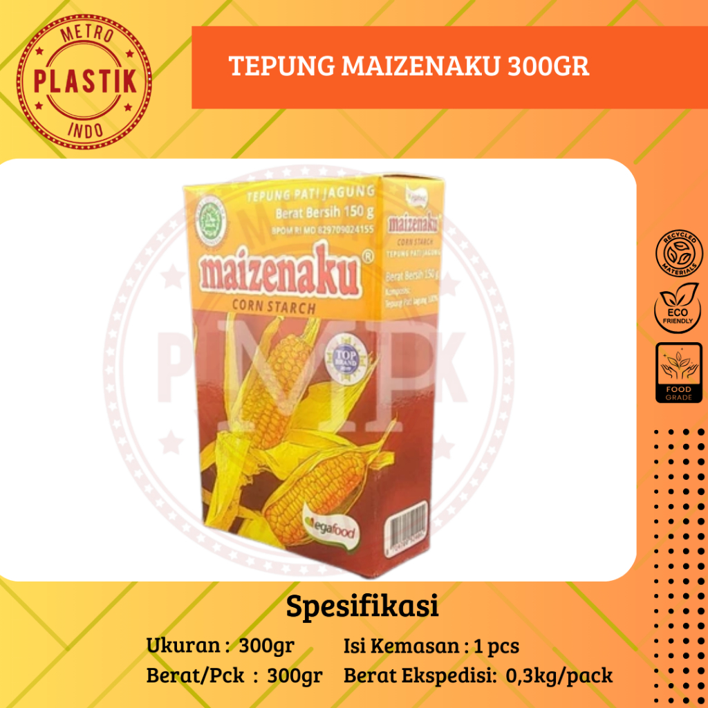 

Maizenaku 300gr / Tepung Pati Jagung Maizena Ku Cron Starch