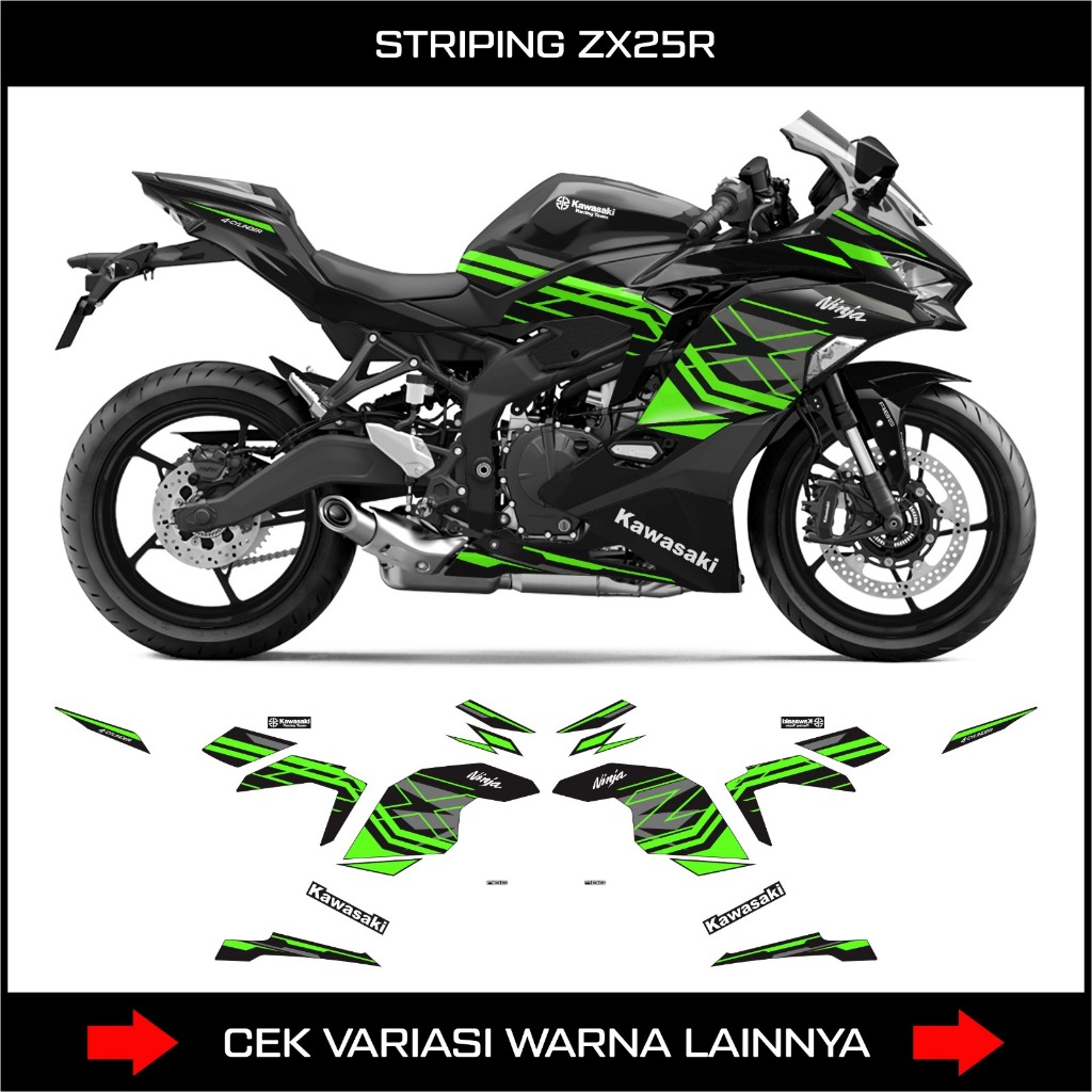 STIKER STRIPING ZX25R / STICKER VARIASI MOTOR KAWASAKI NINJA ZX-25R