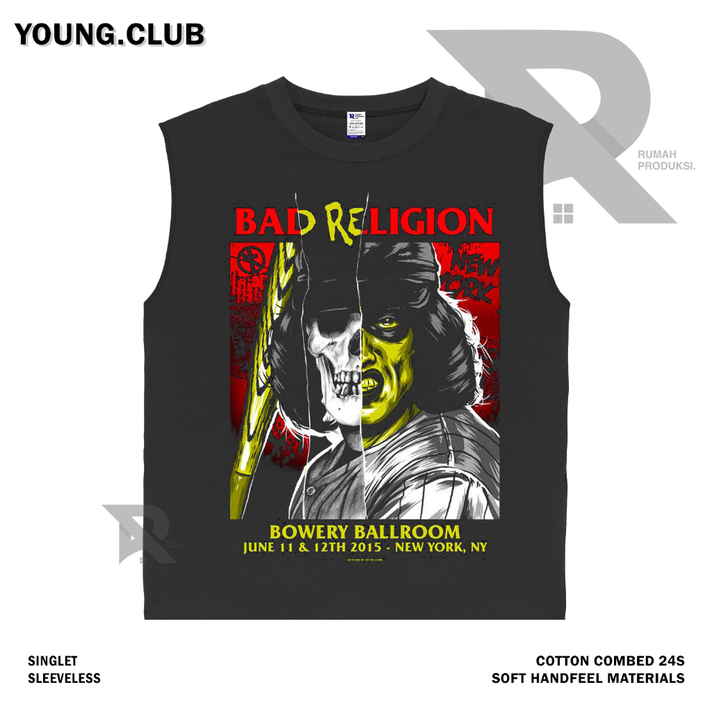 YOUNG.CLUB | KAOS BAJU SINGLET BAD RELIGION THE FURIES WARRIORS | BAND METAL MUSIK ROCK | T-SHIRT SI