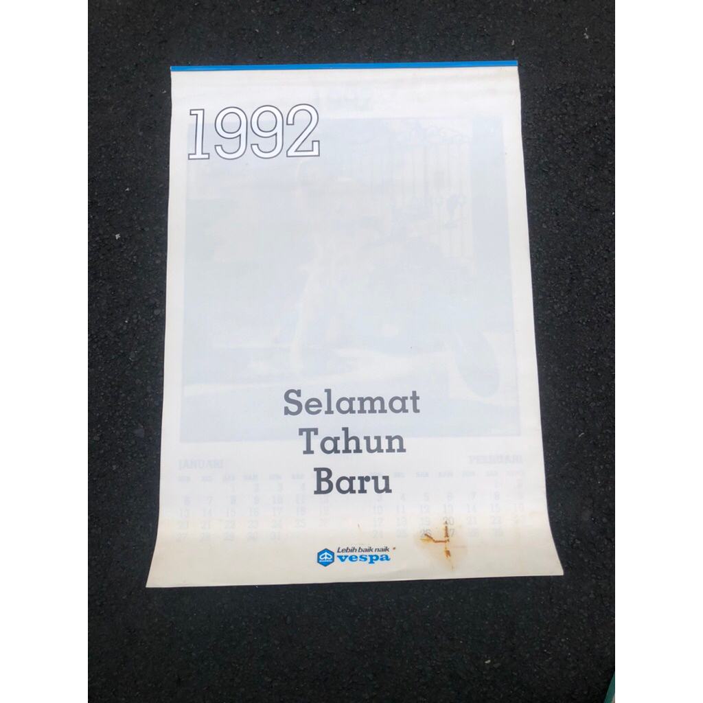 kalender vespa thn 1992 nos
