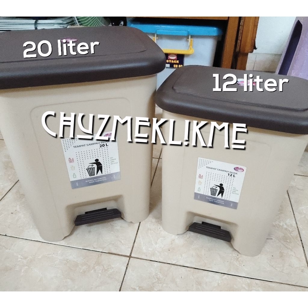Tempat sampah injak 12 liter,20 liter/Tong sampah injak 20 liter (2 varian ukuran)/Tempat sampah inj