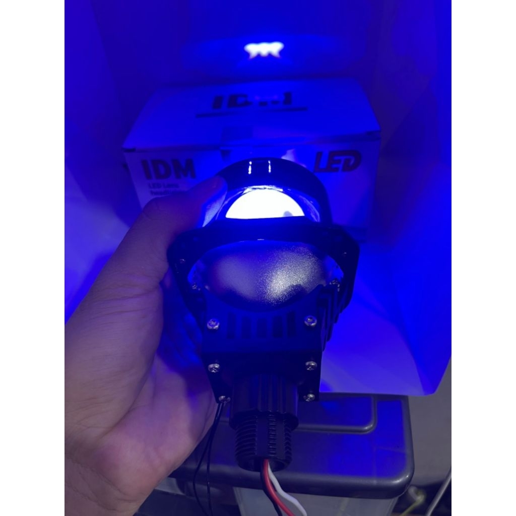 Lampu Utama Biled Projector Original IDM 2.5 Inch Premium Dengan Devil 45Watt Super Terang Full Alum