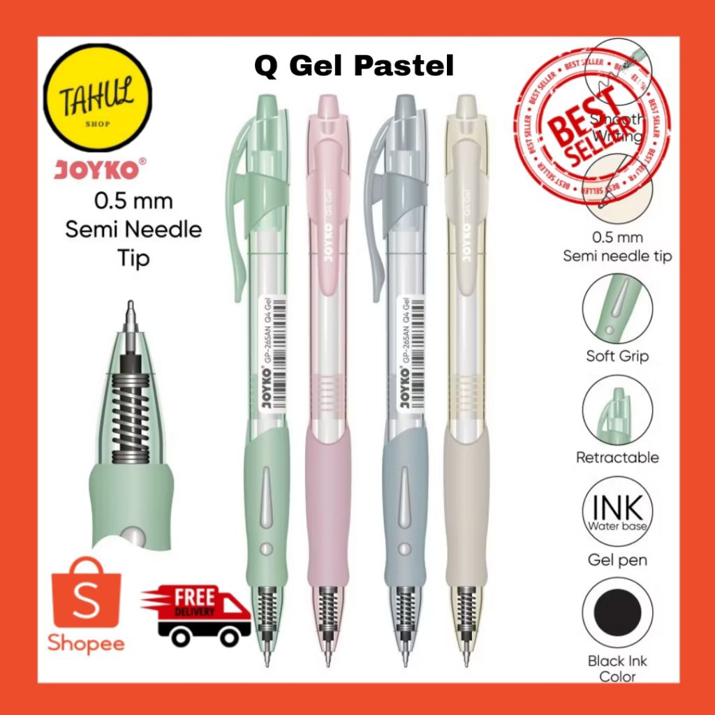 

Joyko Q Gel Pastel Pen / Pulpen Gel GP-265AN Q4 - 0.5 mm
