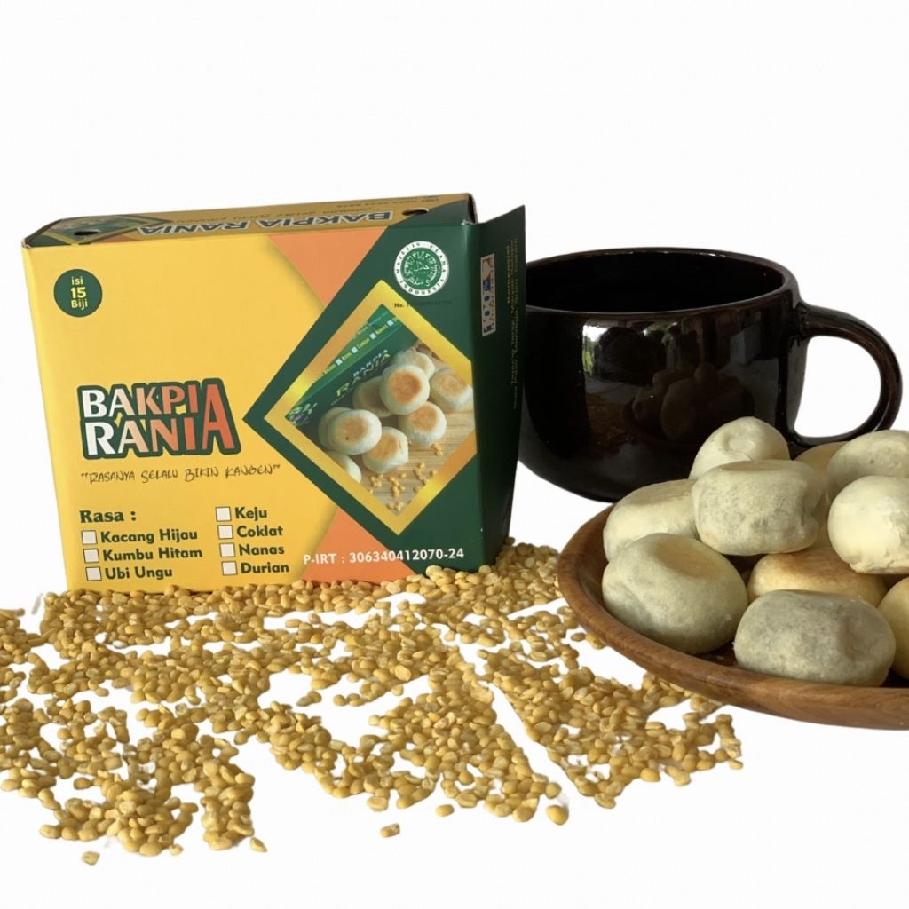 

[ ISI 15 ] Bakpia Rania Jogja [ BASAH ] Rasa Kacang Hijau & Kumbu Hitam - KHAS JOGJA ASLI