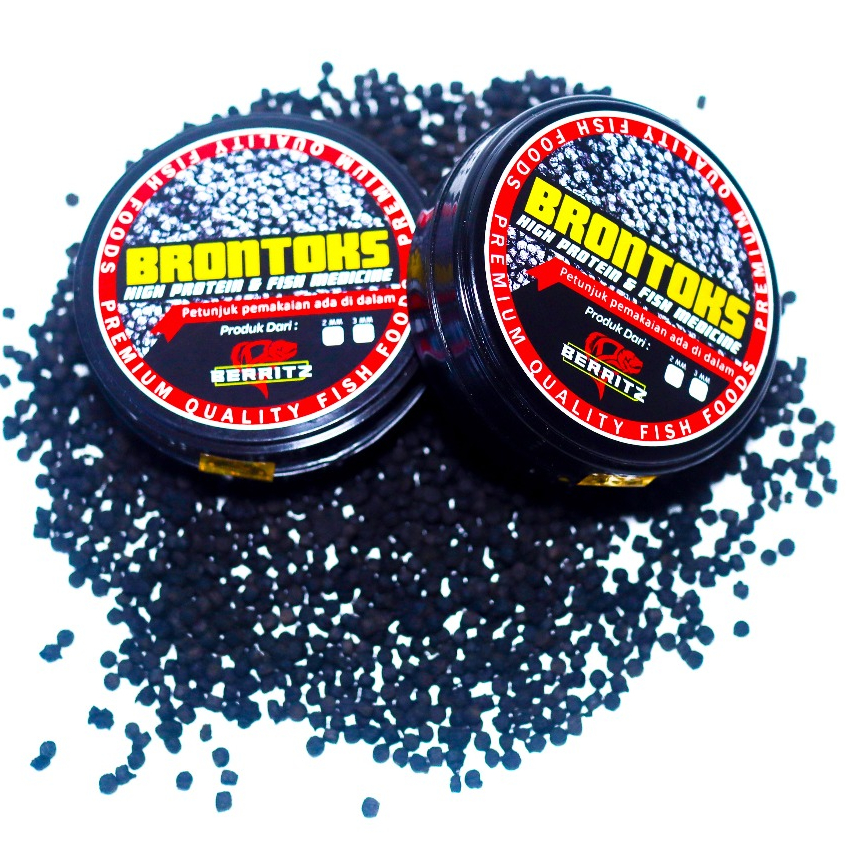 BERRITZ Pelet Brontoks Makanan Ikan Channa Booster Cabung/Bunga dan Batik Channa Maru Yellow dan Red