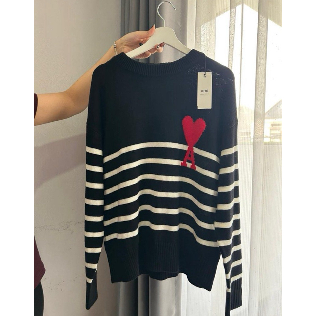 AMI PARIS STRIPED SWEATER. UNISEX (Belum pernah dipake)